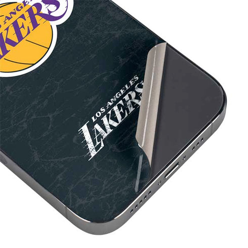 NBA Los Angeles Lakers Black Primary Logo iPhone 16 Pro Skin